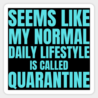 Seems Like My Normal Daily Life Is Called Quarantine Funny Introvert Autism Sticker